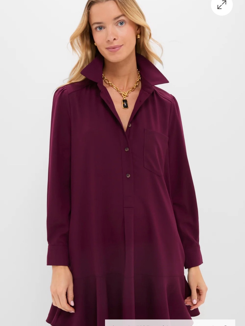 Tuckernuck Winetasting Crepe Callahan Shirt Dress